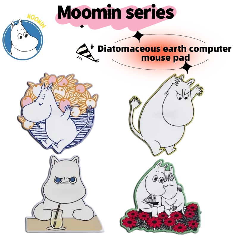 Laptop Accessories Kit - Sevimli Hippo Moomin Karikatür Diatom Çamur