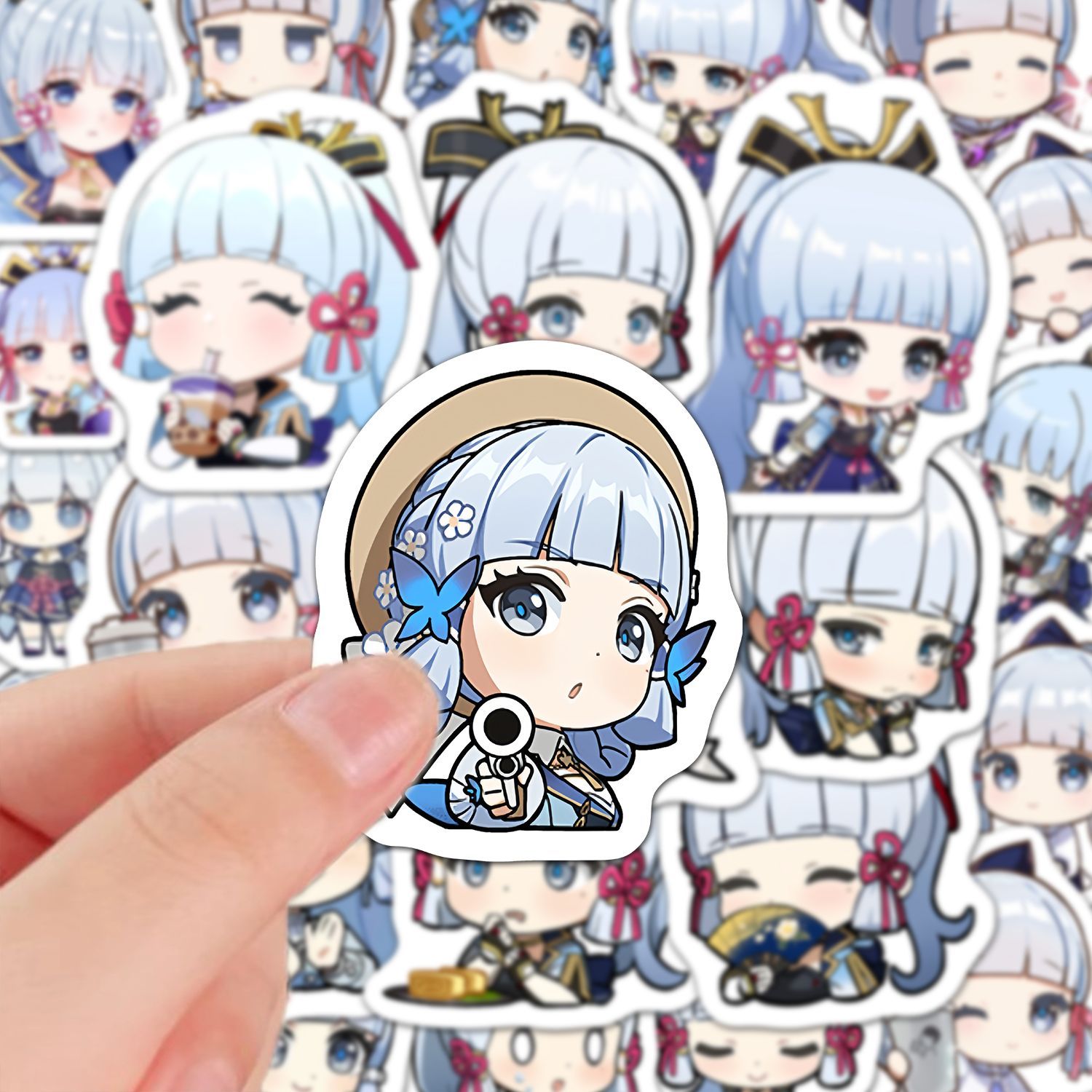 Laptop Accessories Stickers - Kamisato Ayaka 60 Adet Genshin Etki