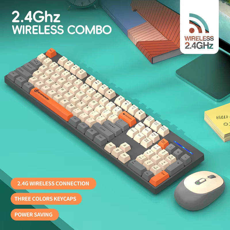 Laptop Accessories Combo Set - Shipadoo 2.4G Kablosuz/Kablolu Oyun Klavyesi ve