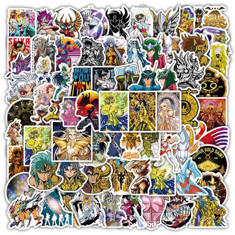 Laptop Accessories Stickers - 101 adet Saint Seiya Anime çıkartmaları