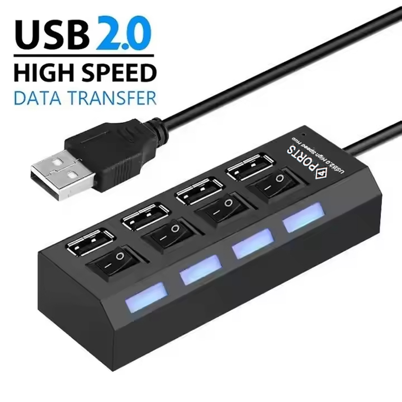 Laptop Accessories Kit - 4-Ports USB 2.0 Hub Uzatma Ayırıcı,