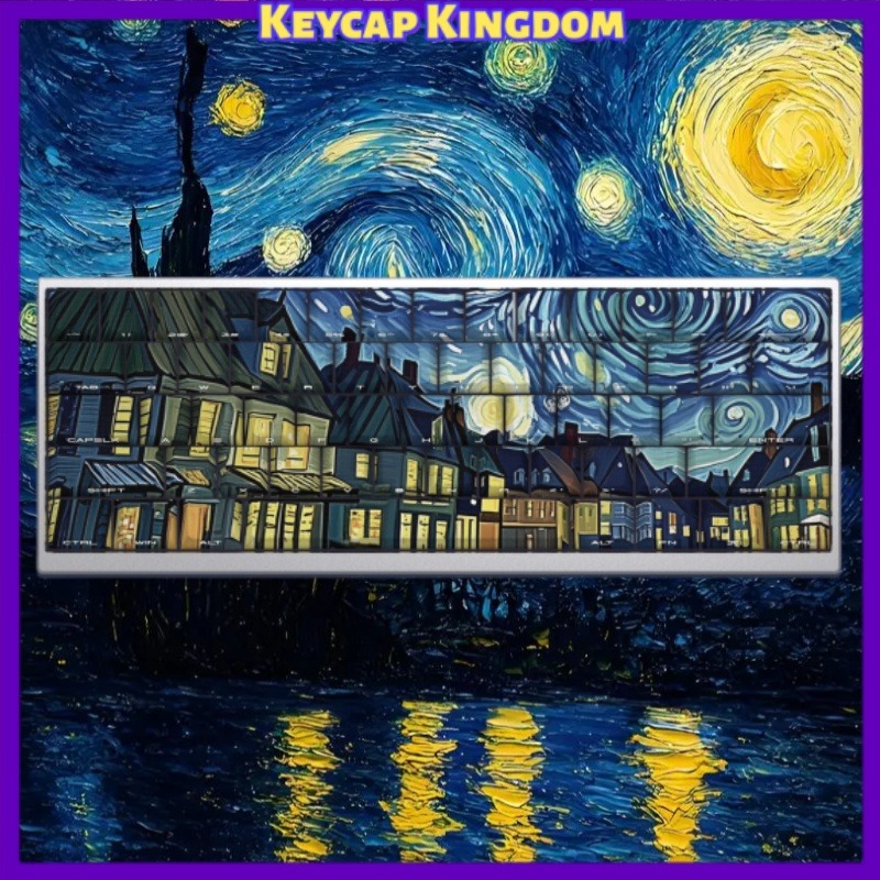 Laptop Accessories Gifts - Van Gogh Yıldızlı Gökyüzü Tema Klavye