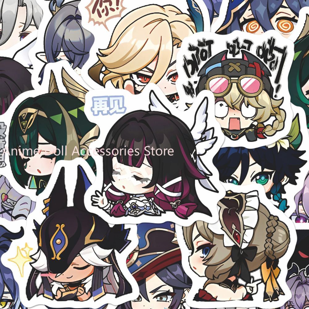 Laptop Accessories Stickers - 64 adet Genshin Impact Moon Maiden