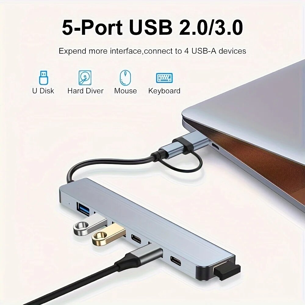 2'si 1 Arada USB3.0 Hub 7 Port - Laptop Accessories Price incelemesi ve fiyatı