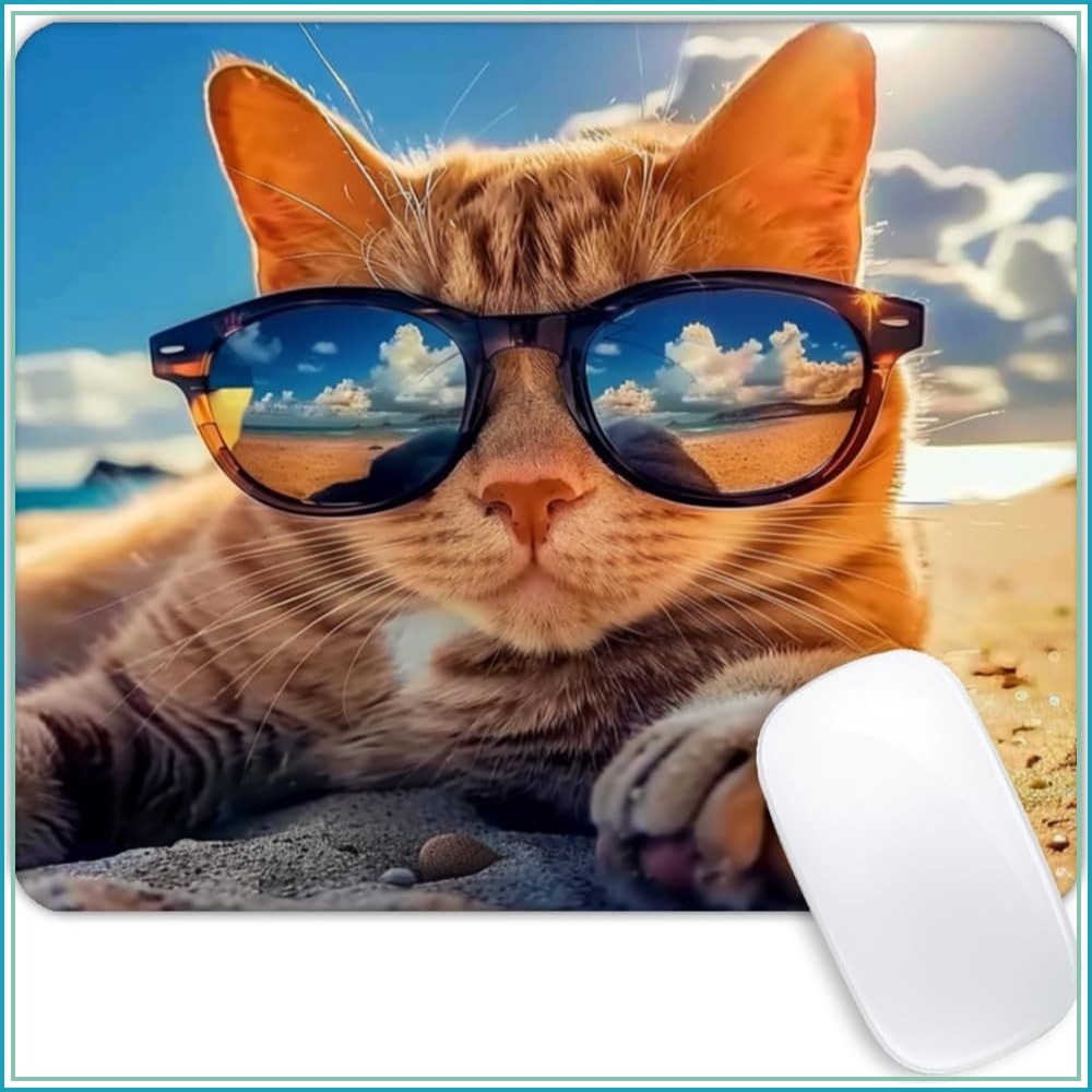 Sunshine Beach Cat Mouse Pad,  - Laptop Accessories For Wrist Support incelemesi ve fiyatı