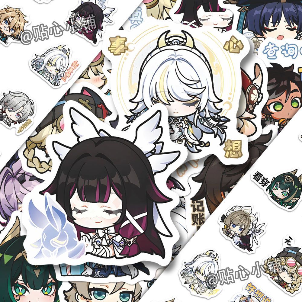 64 adet Genshin Impact Moon Ma - Laptop Accessories Stickers incelemesi ve fiyatı
